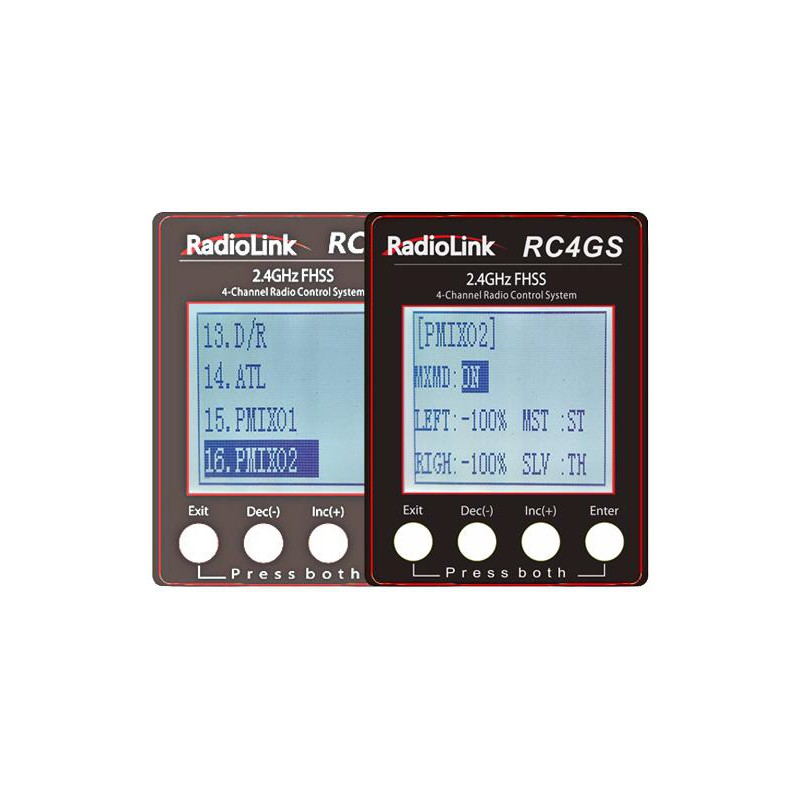 RC4GS V3 5-Channels radio with R6FG gyro integrated Receiver