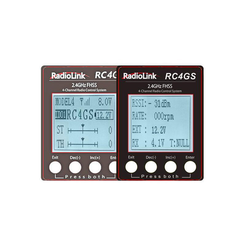 RC4GS V3 5-Channels radio with R6FG gyro integrated Receiver