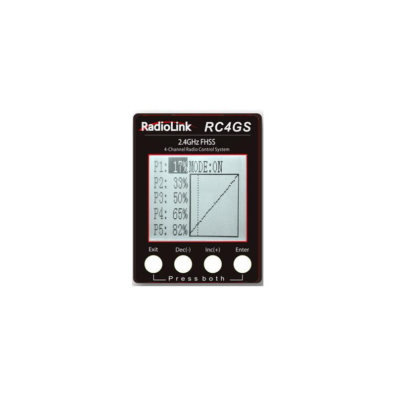 RC4GS V3 5-Channels radio with R6FG gyro integrated Receiver