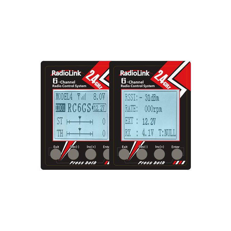 RC6GS V3 7-Channels radio with R7FG gyro integrated Receiver
