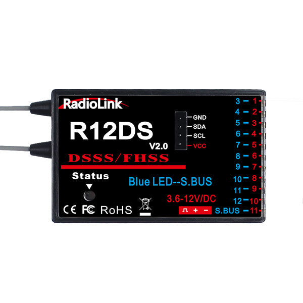 AT10II Radio Mode1 Incl. 2pcs R12DS Receiver & 2pcs PRM-01