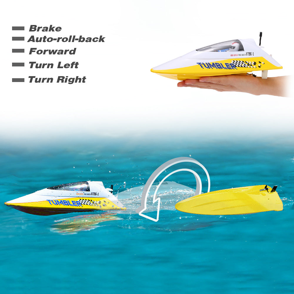 Demo - Volantex V796-1 Tumbler – Mini remote-controlled racing boat RTR