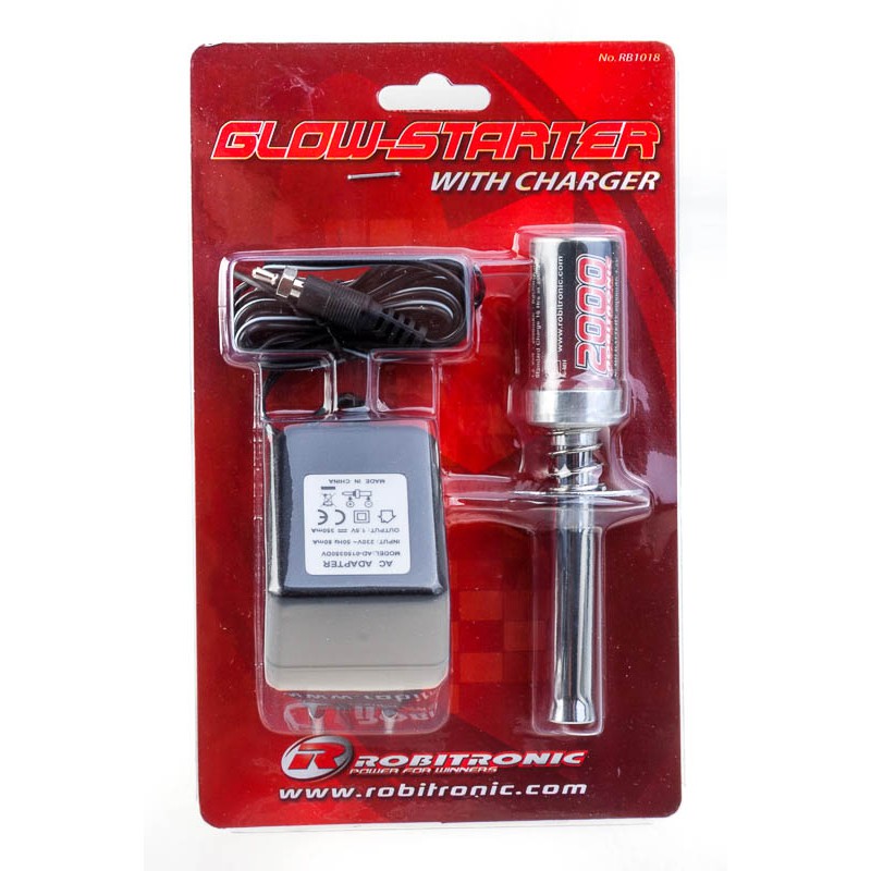 Glow Starter 2000 mAh & Charger (Blister Pack)