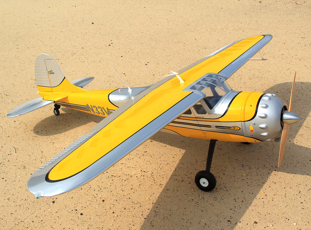 Cessna 195 229cm 35-50cc Gas ARF Yellow/Silver