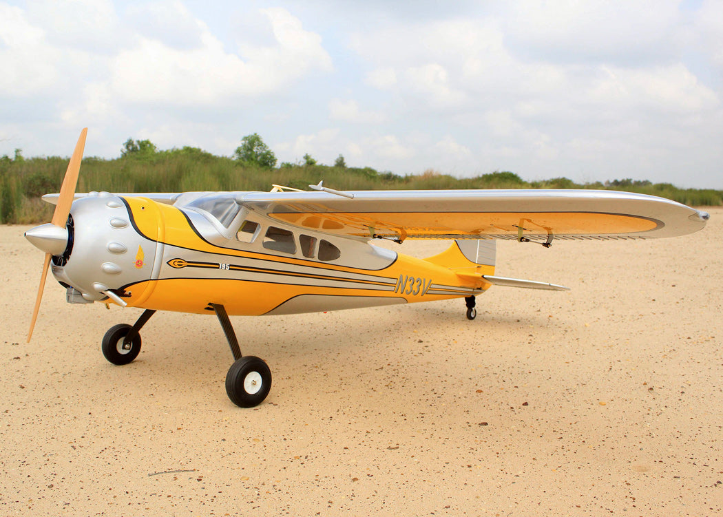 Cessna 195 229cm 35-50cc Gas ARF Yellow/Silver