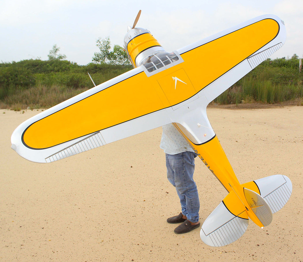Cessna 195 229cm 35-50cc Gas ARF Yellow/Silver