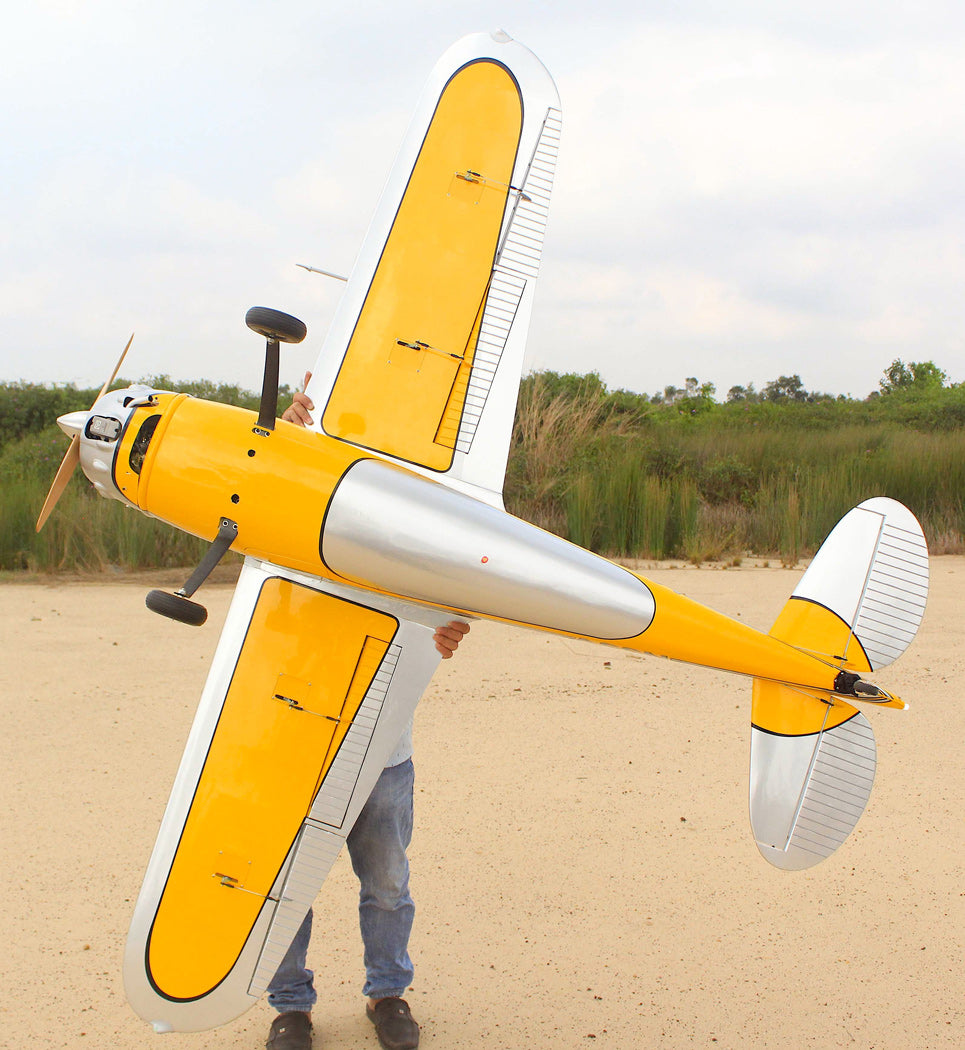 Cessna 195 229cm 35-50cc Gas ARF Yellow/Silver