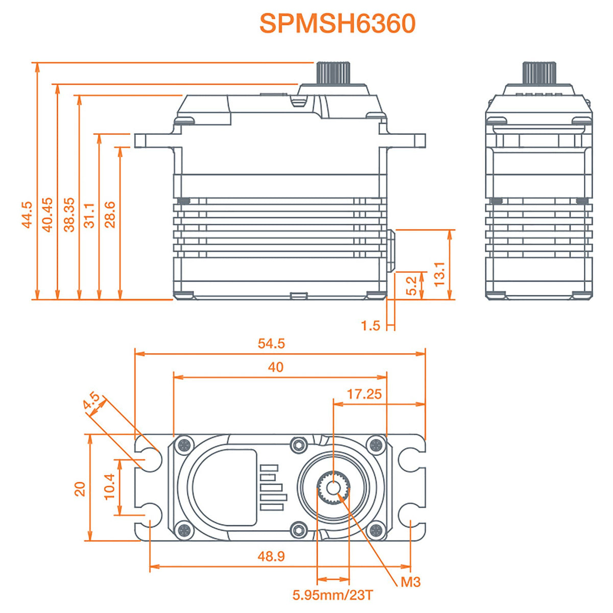 H6360 Mid Torque Ultra Speed Heli Tail HV Servo