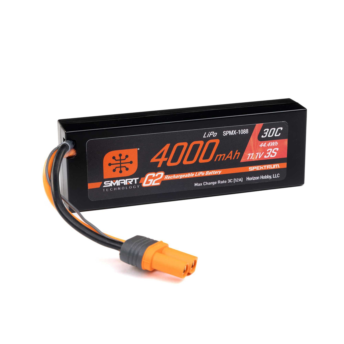 11.1V 4000mAh 3S 30C Smart LiPo G2 Hard Case: IC5