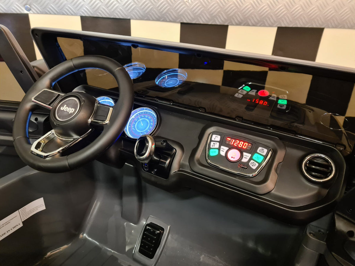 Jeep Gladiator 12V electric car for kids with remote control – 2 seats, red
