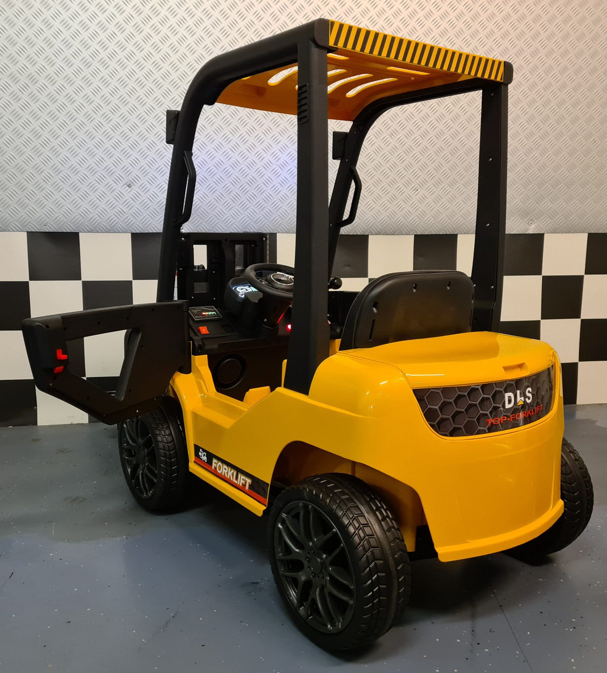 Kids' forklift 12V with remote control – yellow
