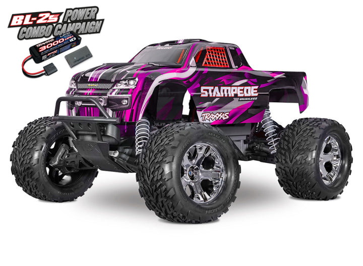Traxxas 36354-4 Stampede 2WD 1/10 RTR TQ BL-2s HD Pink