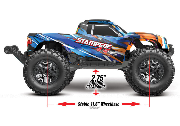 Traxxas 90376-4 Stampede 4x4 VXL HD 1/10 RTR TQi TSM