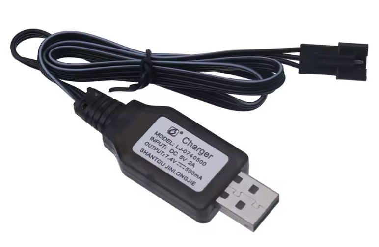 USB charger for 7,4V Liion battery - 1000mAh
