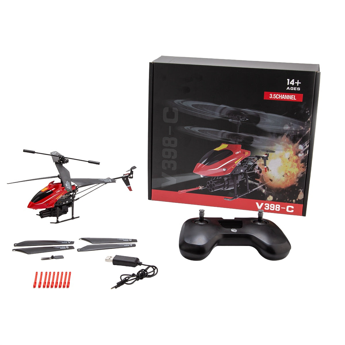 WL V398C Helicopter w. Missile Launch RTF