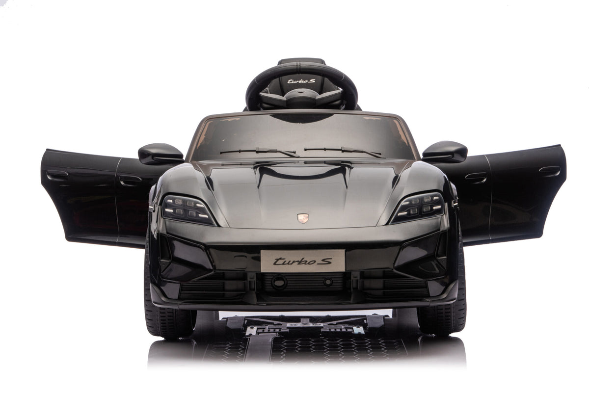 Porsche Taycan 12V electric car for kids – 1 seat, grey