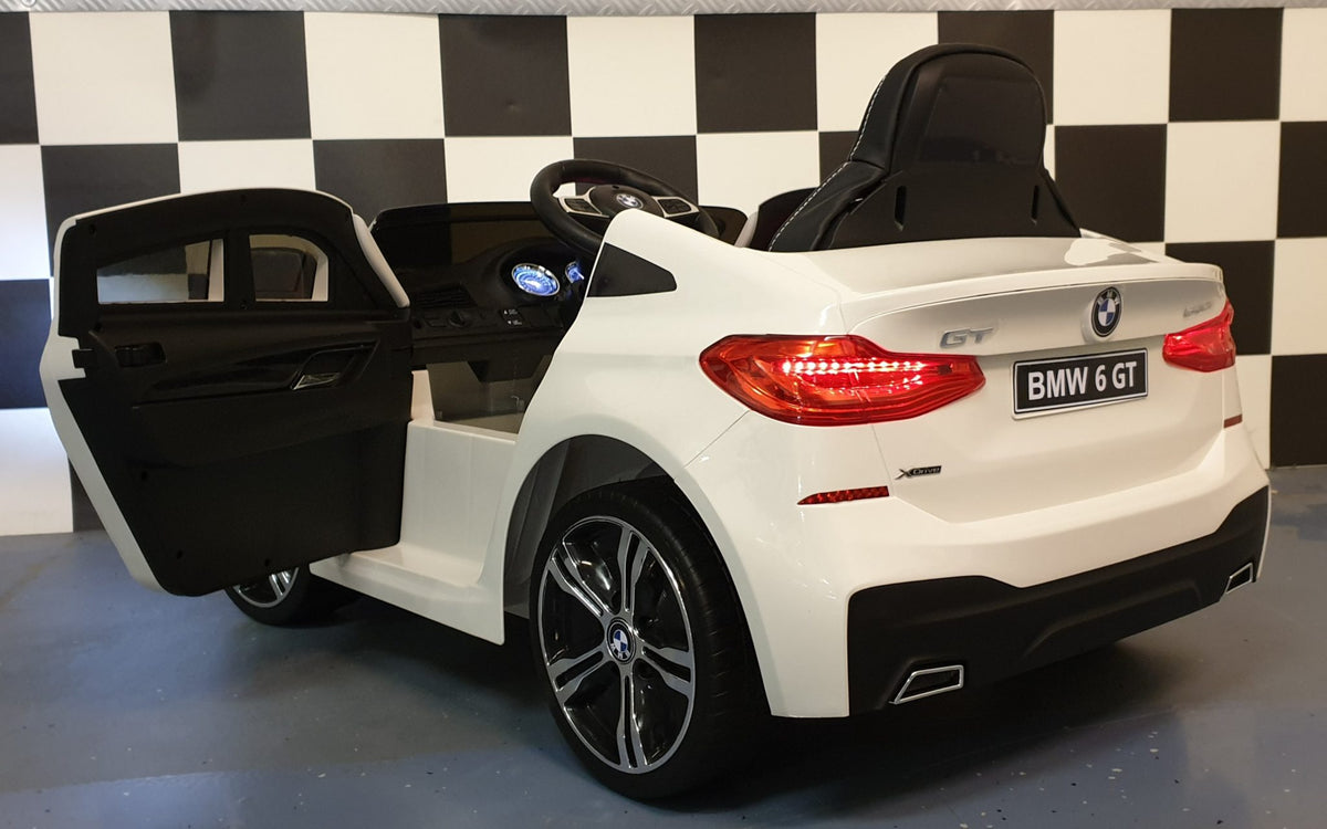 BMW GT 12V electric car for kids with remote control – white