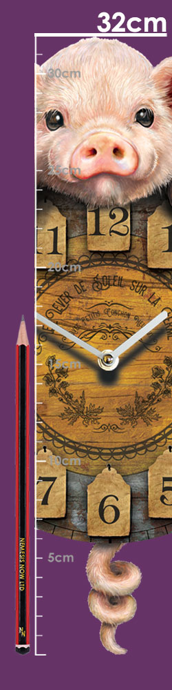 Piggin' Tickin' Pig Pendulum Clock