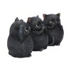 Three Wise Fat Cat Figurines 8.5cm - 3 Wise Cute Cats