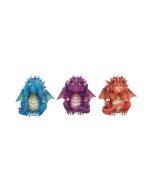 Three Wise Fat Cat Figurines 8.5cm - 3 Wise Cute Cats