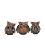Three Wise Pandas Bear Ornaments