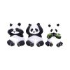 Three Wise Pandas Bear Ornaments