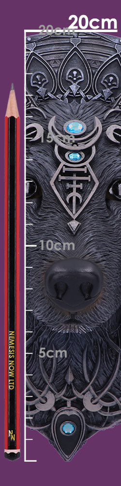 Dark Gothic Magical Wolf Moon Wall Hanging Plaque