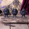 Three Wise Ravens Figurines 8.7cm