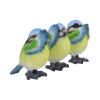 Three Wise Blue Tit Figurines in See no, Hear no, Speak no evil poses