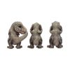 Three Wise See No, Hear No, Speak No, Tyrannosaurus Rex Dinosaur Figurines