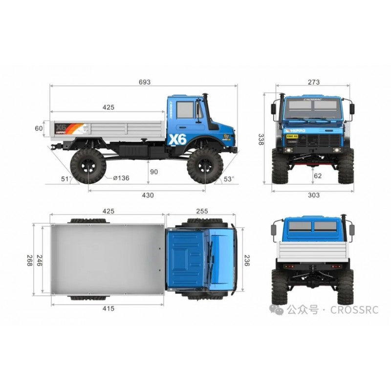 Crawling kit - EMO X6 1/8 RTR Brushless kit (Blue)