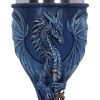 Ruth Thompson Sea Blade Blue Water Dragon Goblet Glass