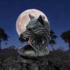 Dark Wolf Head Backflow Incense Burner 11.5cm