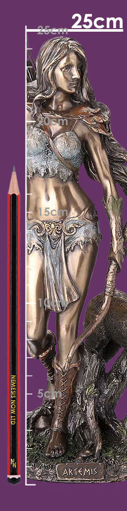 Artemis Greek Goddess of the Hunt Bronze Figurine