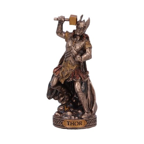 Thor God of Thunder and Lightning Mini Bronze Figurine