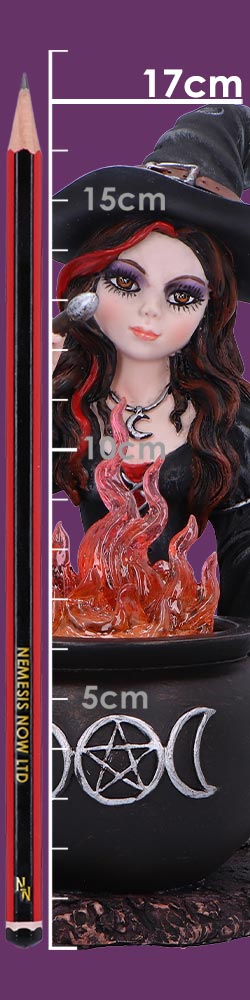 Althea Witch figurine with Flame Cauldron