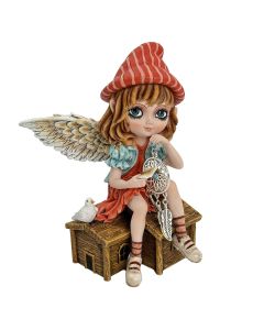 Midnight Fae Gothic Fairy with Cat Figurine