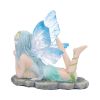 Amelia - Nature fairy figurine with clear blue wings
