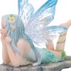 Amelia - Nature fairy figurine with clear blue wings
