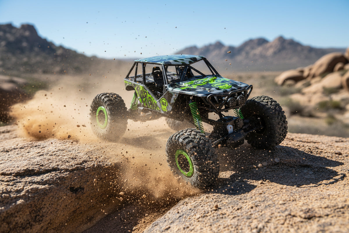 Crazy Crawler 1:10 - large Remote-controlled off-roader w. LIGHTS