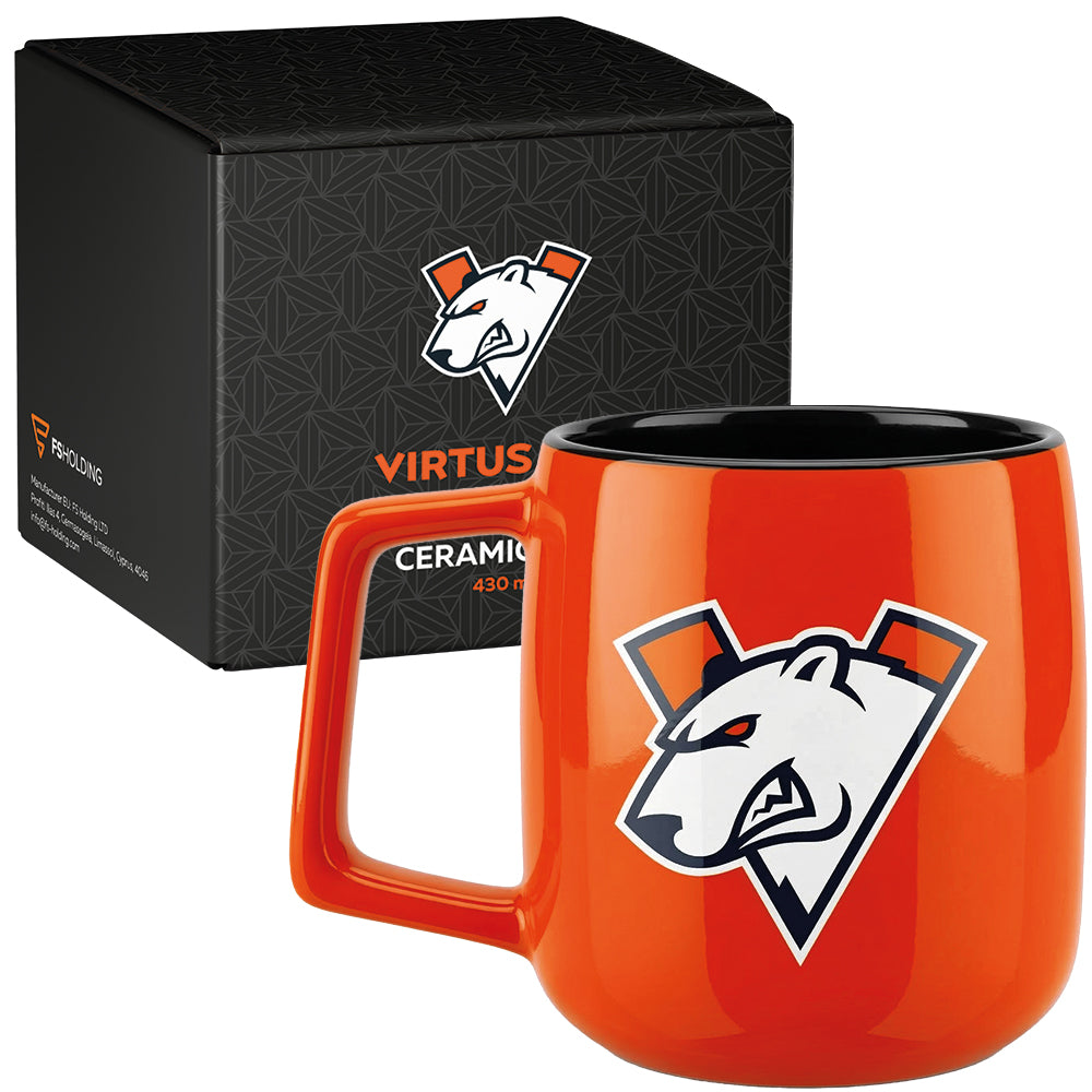 Virtus.pro Ceramic mug with logo, 430 ml, orange