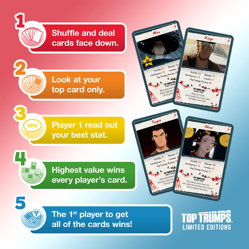 Winning Moves - Top Trumps-Limited Edition- Blue Eye Samurai English