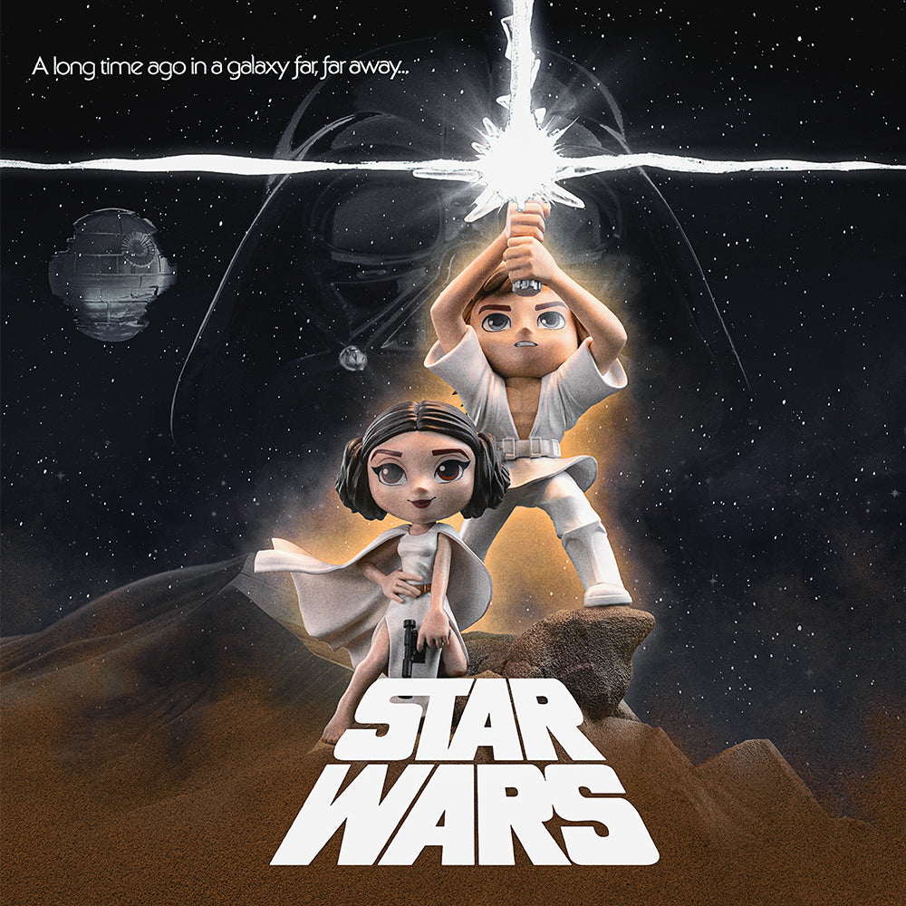 Iron Studios Star Wars - Luke And Leia Minico