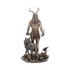 Herne and Animals Folklore Bronzed Figurine
