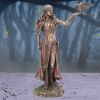 Morrigan and Crow Figurine Bronze Ornament
