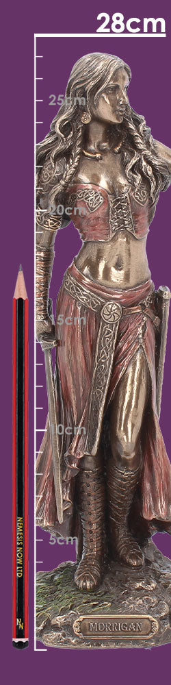 Morrigan and Crow Figurine Bronze Ornament