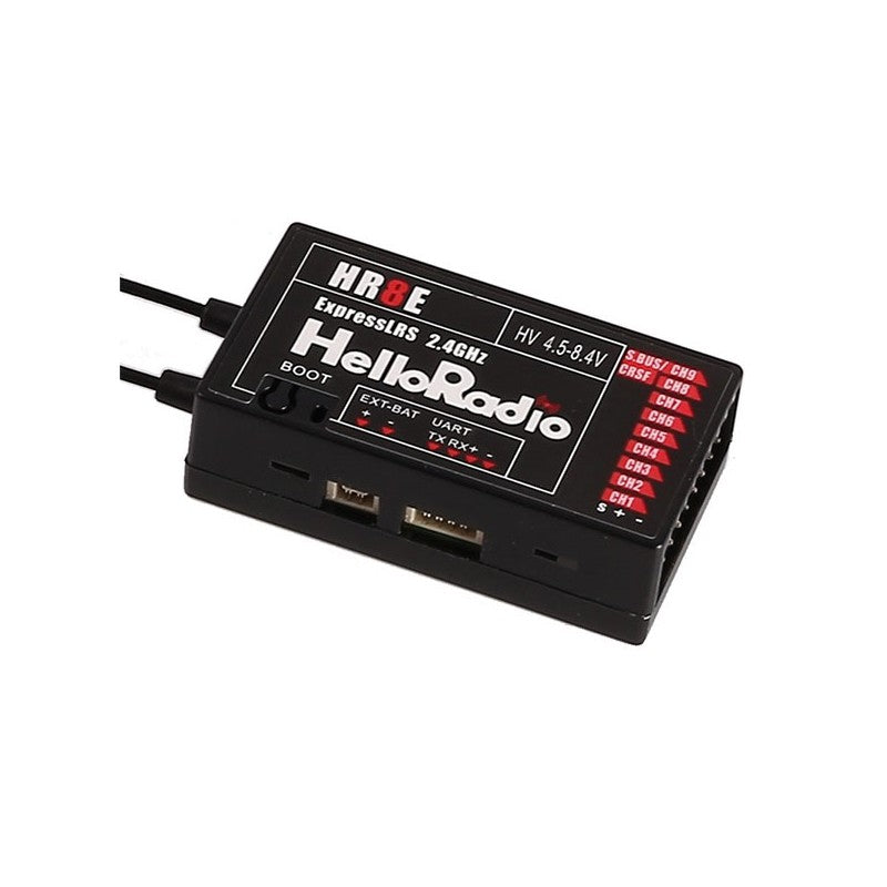 HR8E ELRS 2,4GHz 8Ch. Receiver - Black
