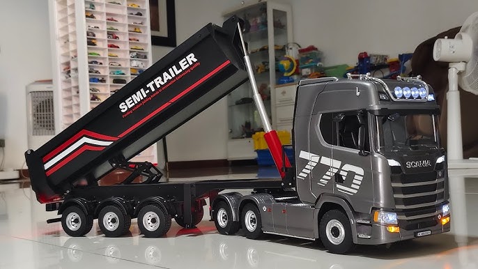 Huina 1509 1/18 RC Dumper Trailer – Remote-controlled Tipping Trailer for Truck