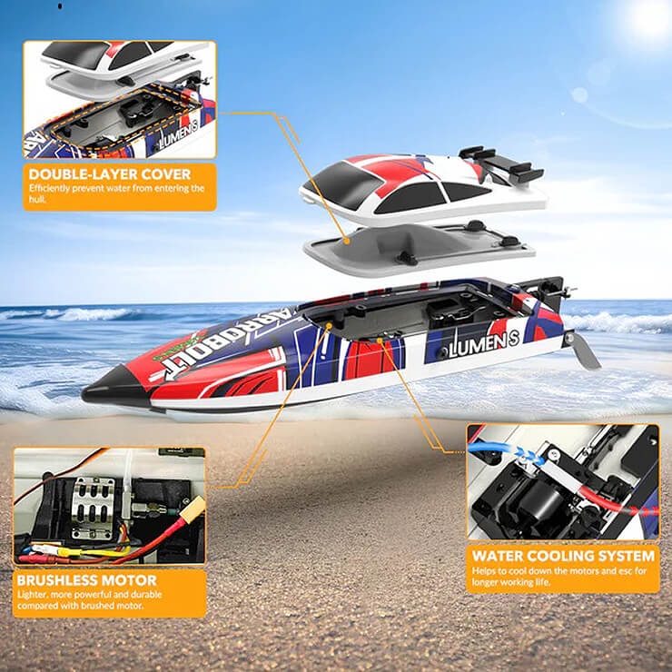 VOLANTEX ARROBOLT SR40 Brushless RC Speedboat RTR – Up to 48 km/h