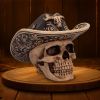 Wild West Skull Figurine